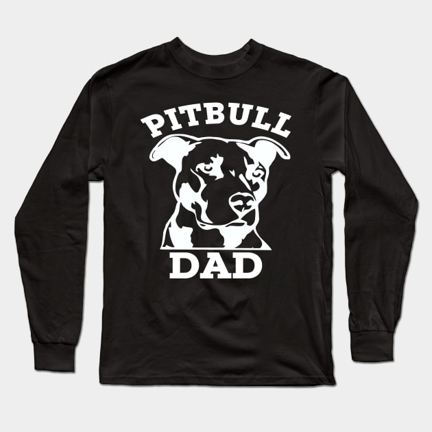 Pitbull Dad Long Sleeve T-Shirt by adalynncpowell